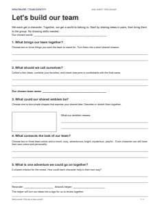 Preview of the shared team identity sheet.