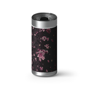 Plum Blossom wrap on a brushed stainless Wrapware tumbler