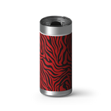Red Zebra wrap on a brushed stainless Wrapware tumbler