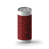 Red Zebra wrap on a white ceramic Wrapware tumbler