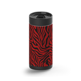 Red Zebra wrap on a black ceramic Wrapware tumbler
