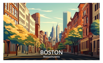 Boston Travel Poster - 1
