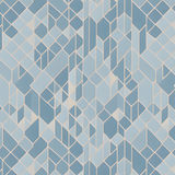Art Deco Pattern wrap artwork with blue geometric diamonds and fine cream lines.