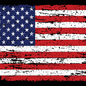 American Flag Vintage Black