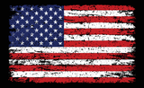 American Flag Vintage Black