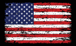 American Flag Vintage Black