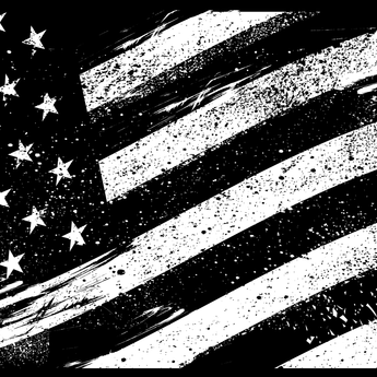 American Flag Vintage Waves