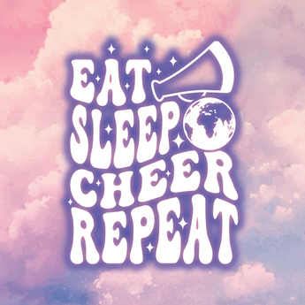 Eat Sleep Cheer Repeat Clouds