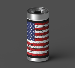 American Flag Vintage Black - 12.5 oz Tumbler
