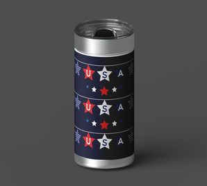 USA Stars and Stripes Garland - 12.5 oz Tumbler