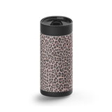 Purrpink Leopard wrap on a black ceramic Wrapware tumbler