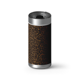 Chocolate Leopard wrap on a brushed stainless Wrapware tumbler