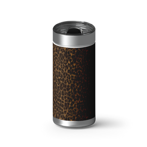 Chocolate Leopard wrap on a brushed stainless Wrapware tumbler