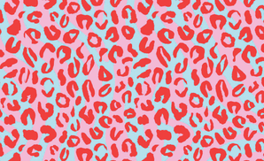 Pink & Light Teal Cheetah Print
