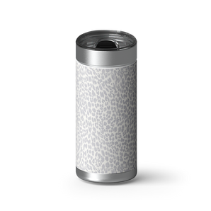 Snow Leopard wrap on a brushed stainless Wrapware tumbler