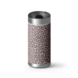 Purrpink Leopard wrap on a brushed stainless Wrapware tumbler