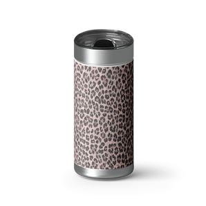 Purrpink Leopard wrap on a brushed stainless Wrapware tumbler