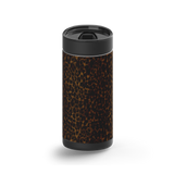 Chocolate Leopard wrap on a black ceramic Wrapware tumbler