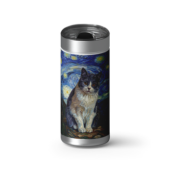 Starry Night Oil wrap on a brushed stainless Wrapware tumbler