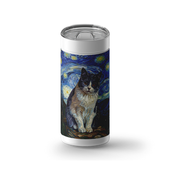 Starry Night Oil wrap on a white ceramic Wrapware tumbler