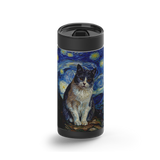 Starry Night Oil wrap on a black ceramic Wrapware tumbler