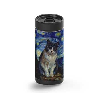 Starry Night Oil wrap on a black ceramic Wrapware tumbler