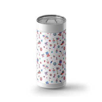 All American Summer wrap on a white ceramic Wrapware tumbler