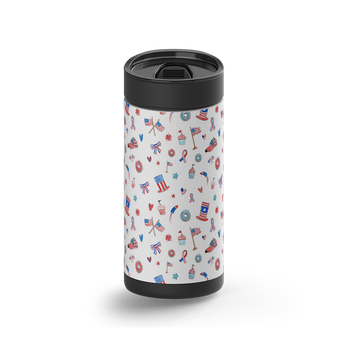 All American Summer wrap on a black ceramic Wrapware tumbler