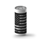 American Flag Last wrap on a white ceramic Wrapware tumbler