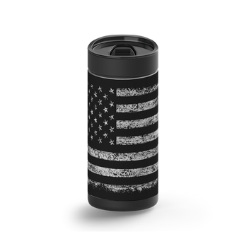 American Flag Last wrap on a black ceramic Wrapware tumbler