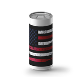 American Flag Tricolor wrap on a white ceramic Wrapware tumbler