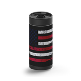 American Flag Tricolor wrap on a black ceramic Wrapware tumbler