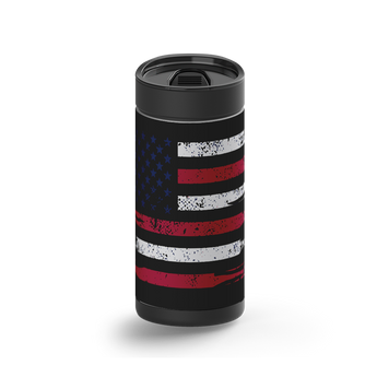 American Flag Tricolor wrap on a black ceramic Wrapware tumbler