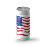 American Flag Vintage wrap on a white ceramic Wrapware tumbler