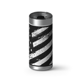 American Flag Vintage Waves wrap on a brushed stainless Wrapware tumbler