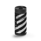 American Flag Vintage Waves wrap on a black ceramic Wrapware tumbler