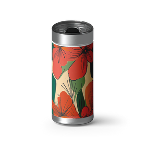 Autumn Bloom wrap on a brushed stainless Wrapware tumbler