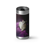 Enchanted Kitty Custom Tumbler wrap on a brushed stainless Wrapware tumbler