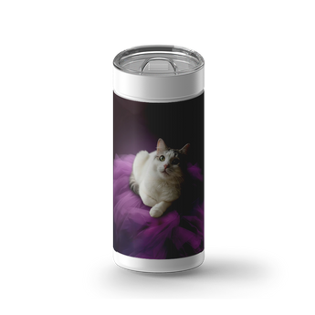 Enchanted Kitty Custom Tumbler wrap on a white ceramic Wrapware tumbler
