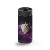 Enchanted Kitty Custom Tumbler wrap on a black ceramic Wrapware tumbler