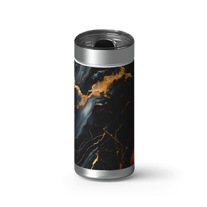 Black Marble 1 wrap on a brushed stainless Wrapware tumbler