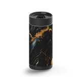 Black Marble 1 wrap on a black ceramic Wrapware tumbler