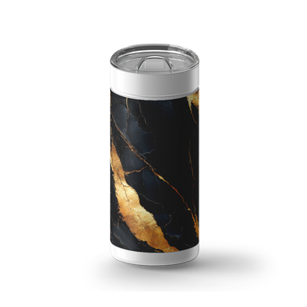 Black Marble 2 wrap on a white ceramic Wrapware tumbler