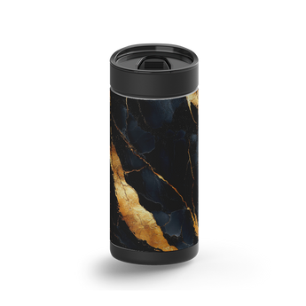 Black Marble 2 wrap on a black ceramic Wrapware tumbler