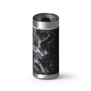 Black Marble 3 wrap on a brushed stainless Wrapware tumbler