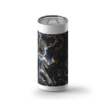 Black Marble 3 wrap on a white ceramic Wrapware tumbler
