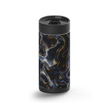 Black Marble 3 wrap on a black ceramic Wrapware tumbler