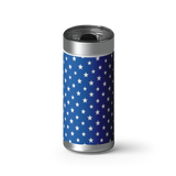 Blue and White Dreams wrap on a brushed stainless Wrapware tumbler