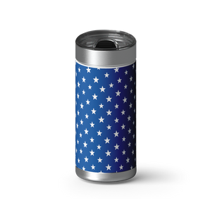 Blue and White Dreams wrap on a brushed stainless Wrapware tumbler