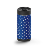 Blue and White Dreams wrap on a black ceramic Wrapware tumbler